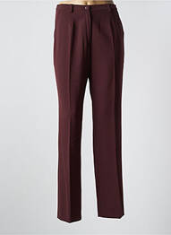 Pantalon drept țesătură crep talie înaltă maro GUY DUBOUIS femme