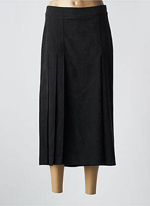 Pantalon trei sferturi negru QUATRE VINGT JOURS femeie