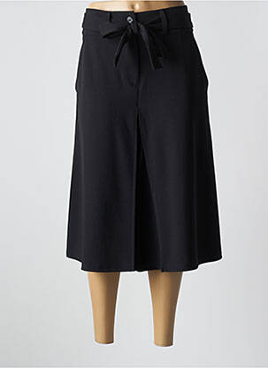 Pantalon trei sferturi negru QUATRE VINGT JOURS femeie