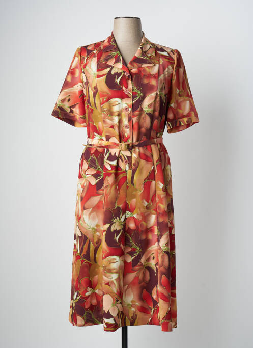 Rochie midi portocaliu FRANCOISE DE FRANCE femeie