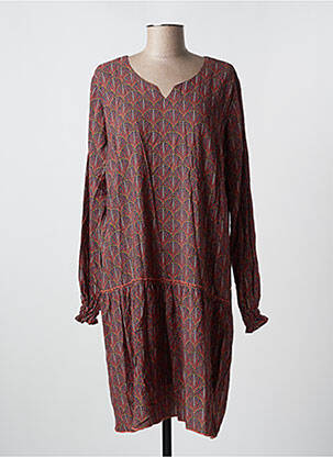 Rochie midi mâneci lungi mâneci lungi maro THALASSA femeie