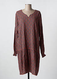 Rochie midi mâneci lungi mâneci lungi maro THALASSA femme