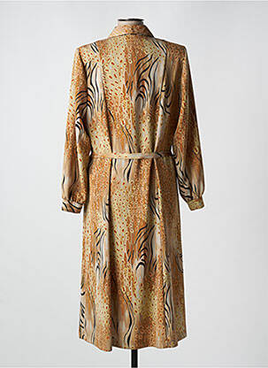 Rochie midi mâneci lungi mâneci lungi maro FRANCOISE DE FRANCE femeie