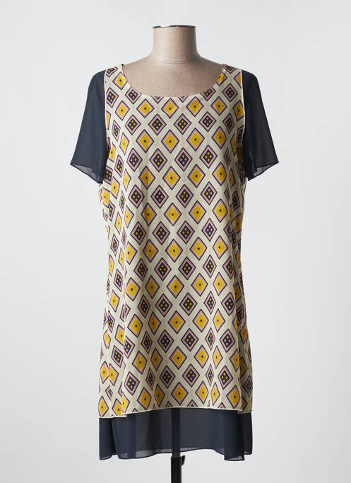 Rochie scurtă albastru QUATRE VINGT JOURS femeie