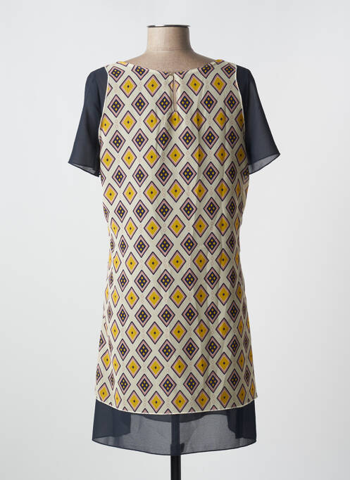 Rochie scurtă albastru QUATRE VINGT JOURS femeie