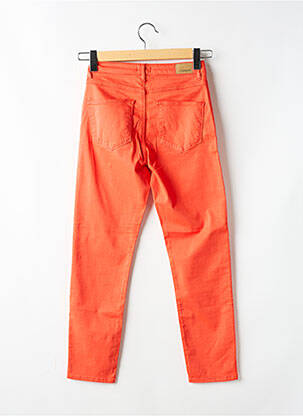 Pantalon slim buzunare portocalie KANOPE femeie