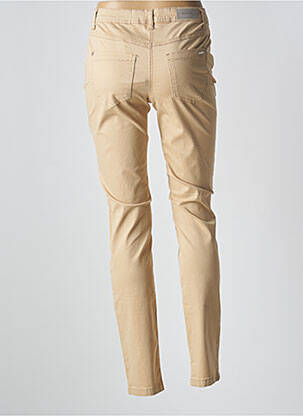 Pantalon slim țesătură poplin mărime normală bej BRANDTEX femeie