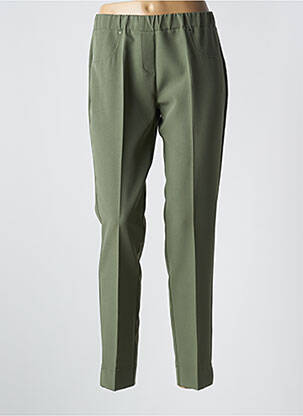 Pantalon 7/8 talie elastică mărime normală verde TELMAIL femeie