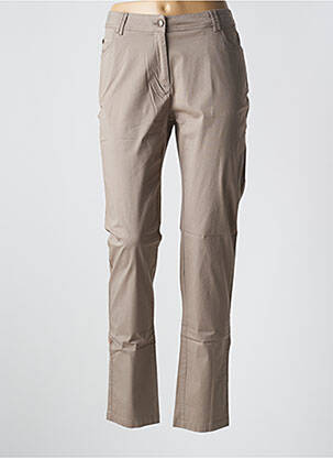 Pantalon slim talie elastică talie înaltă maro AGATHE & LOUISE femeie