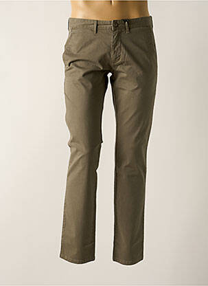 Pantalon chino elasticitate mărime normală verde 16 SHADES bărbat