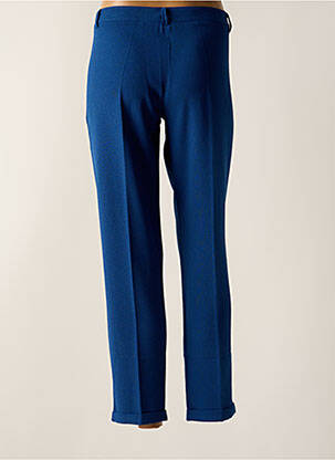 Pantalon 7/8 închidere cu fermoar sub clapetă cu nasturi albastru PAKO LITTO femeie