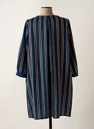 Rochie scurtă mâneci 3/4 mâneci 3/4 albastru PAKO LITTO femeie