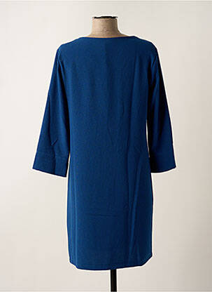 Rochie scurtă mâneci 3/4 mâneci 3/4 albastru PAKO LITTO femeie