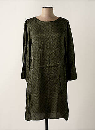 Rochie scurtă croială fluidă mâneci lungi verde GRACE & MILA femeie