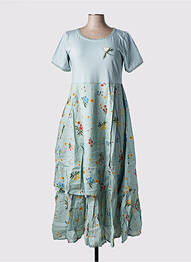 Rochie lungă mâneci scurte mâneci scurte verde RHUM RAISIN femme