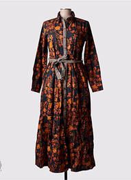 Rochie lungă mâneci lungi mâneci lungi negru RHUM RAISIN femme