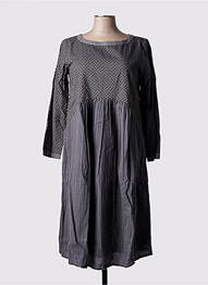 Rochie midi imprimeu fantezie mâneci lungi gri RHUM RAISIN femme