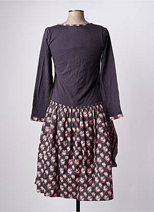 Rochie midi imprimeu fantezie mâneci lungi gri RHUM RAISIN femeie