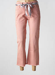 Pantalon 7/8 închidere cu fermoar sub clapetă cu nasturi roz FREEMAN T.PORTER femme