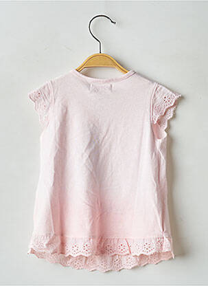 Tricou elasticitate mâneci scurte roz BOBOLI fată
