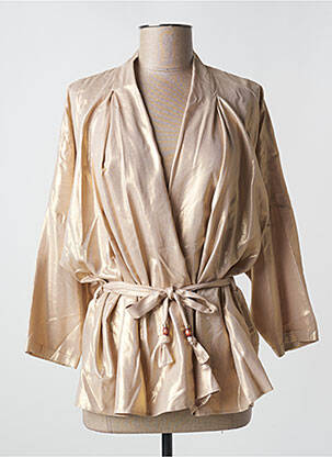 Jachete kimono guler petrecut auriu EVA KAYAN femeie