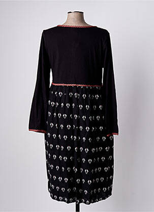 Rochie midi imprimeu fantezie mâneci lungi negru RHUM RAISIN femeie