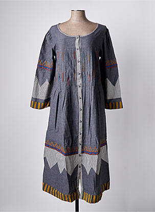 Rochie midi mâneci lungi mâneci lungi gri RHUM RAISIN femeie
