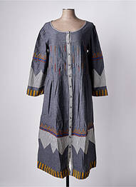 Rochie midi mâneci lungi mâneci lungi gri RHUM RAISIN femeie
