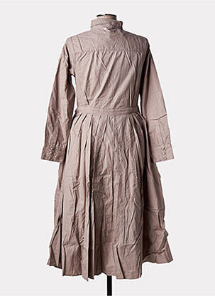 Rochie midi mâneci lungi mâneci lungi bej RHUM RAISIN femeie