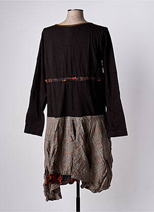 Rochie midi mâneci lungi mâneci lungi maro RHUM RAISIN femeie