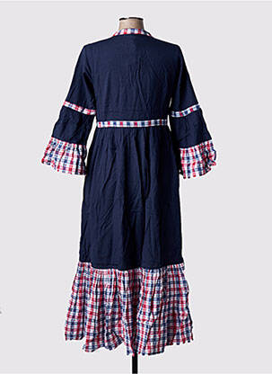 Rochie lungă mâneci 3/4 albastru RHUM RAISIN femeie