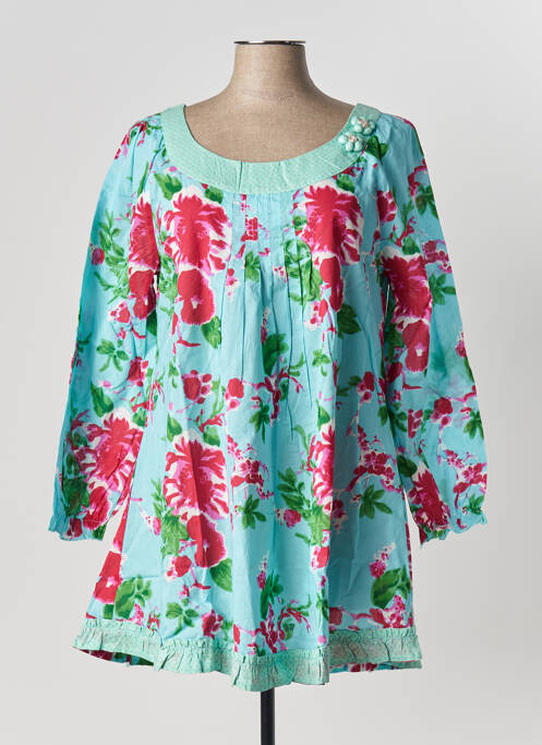 Tunică mâneci lungi guler rotund albastru RHUM RAISIN femme