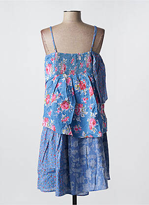 Rochie midi imprimeu floral bretele subțiri albastru RHUM RAISIN femeie