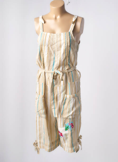 Salopetă scurtă buzunare bretele subțiri bej RHUM RAISIN femme