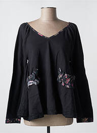 Bluză imprimeu floral mâneci lungi negru RHUM RAISIN femme