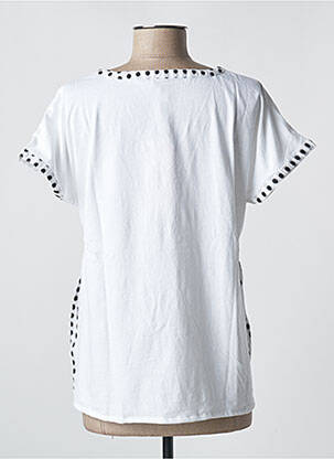 Tricou guler în v mâneci scurte alb RHUM RAISIN femeie