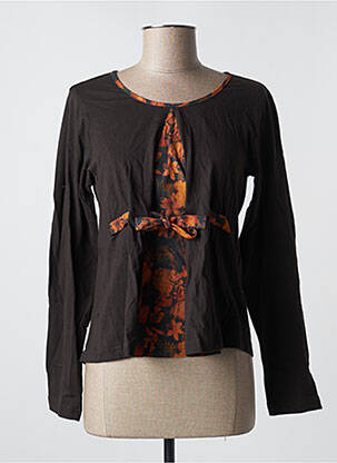 Tricou mâneci lungi mâneci lungi maro RHUM RAISIN femeie