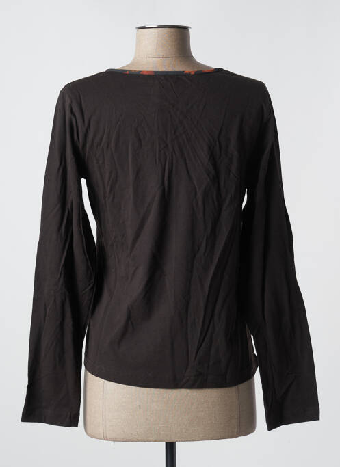 Tricou elasticitate mâneci lungi maro RHUM RAISIN femme