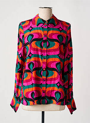 Cămașă țesătură crep mâneci lungi roz IDANO femme