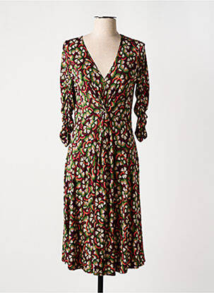Rochie midi mâneci 3/4 mâneci 3/4 negru SASSIA femeie