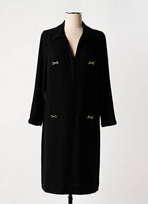 Rochie midi țesătură crep mâneci lungi negru GERARD DAREL femeie