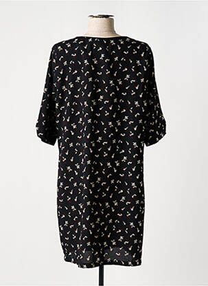 Rochie midi imprimeu floral mâneci scurte negru MAMOUCHKA femeie