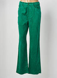 Pantalon evazat elasticitate talie înaltă verde IDANO femeie