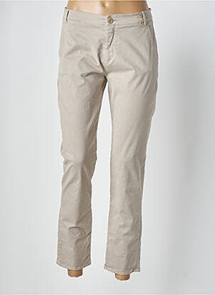 Pantalon chino țesătură poplin mărime normală gri WEEKEND MAXMARA femeie