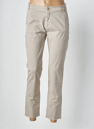 Pantalon chino țesătură poplin mărime normală gri WEEKEND MAXMARA femeie
