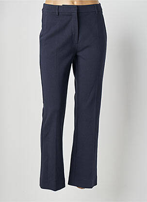 Pantalon drept talie cu cleme mărime normală albastru WEEKEND MAXMARA femeie