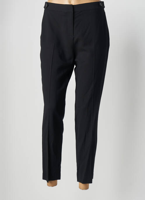 Pantalon chino talie cu cleme mărime normală negru PABLO femme