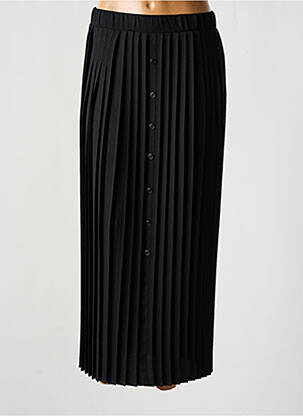 Fustă midi talie înaltă negru COTTONADE femeie