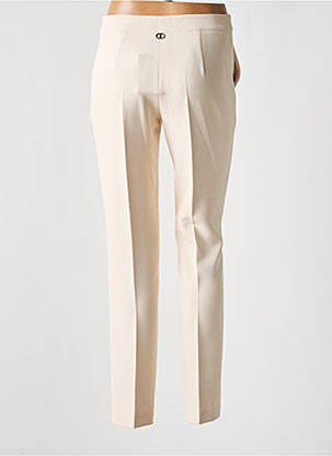 Pantalon drept elasticitate mărime normală bej TWINSET femeie