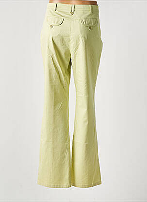 Pantalon chino țesătură poplin mărime normală verde LUCIA femeie